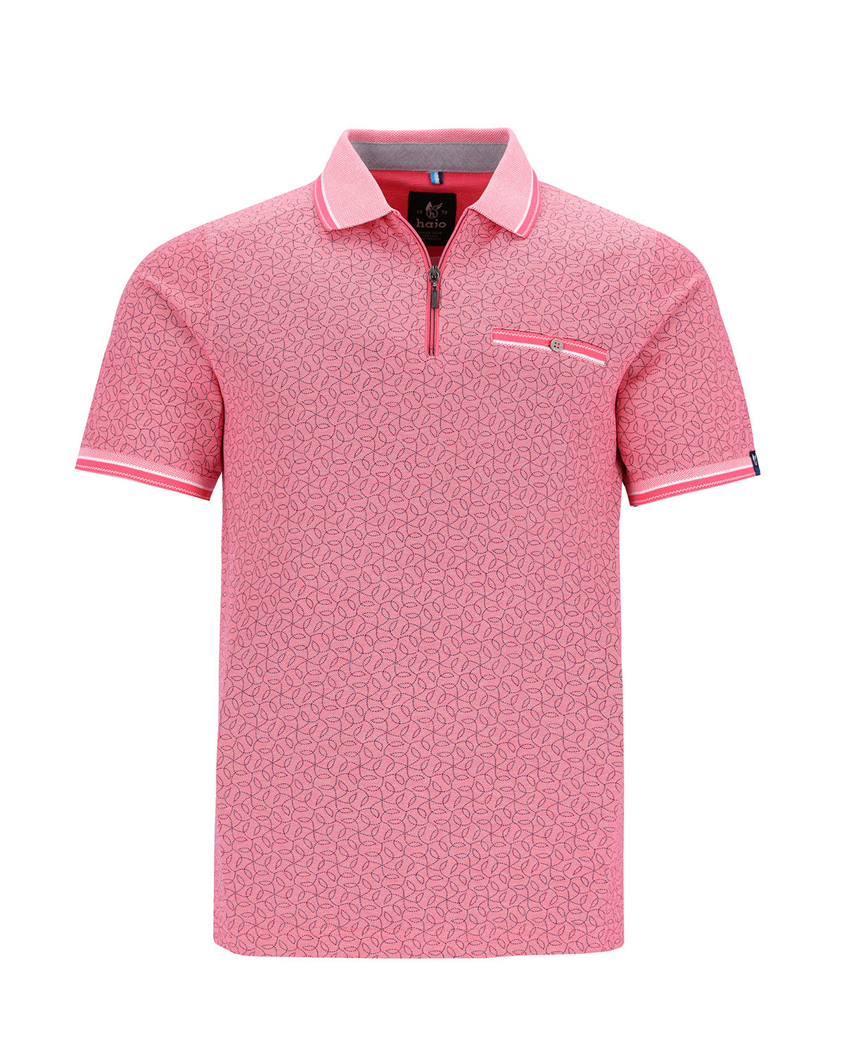 Piqué-Poloshirt mit Alloverdruck - 27540-312-48 - Hajo Mode