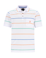 gestreiftes Poloshirt in Strukturmix - 27554-200-48 - Hajo Mode