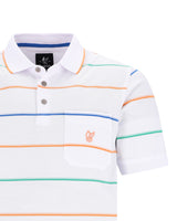 gestreiftes Poloshirt in Strukturmix - 27554-200-48 - Hajo Mode