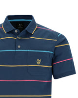 gestreiftes Poloshirt in Strukturmix - 27554-200-48 - Hajo Mode