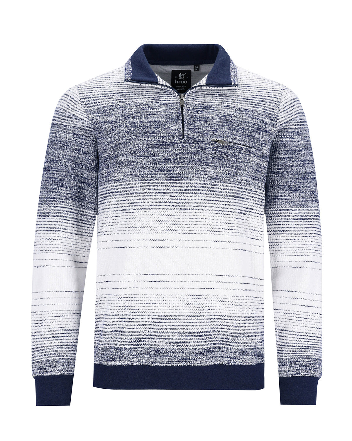 Sweatshirt mit Alloverstruktur - 27559-990-48 - Hajo Mode