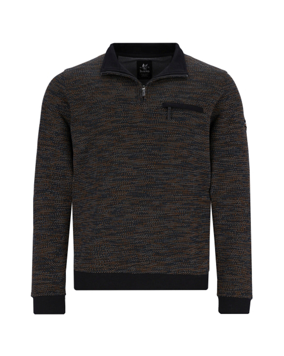 Stehkragen-Sweatshirt mit ’Spots’ allover - 27651-100-48 - Hajo Mode