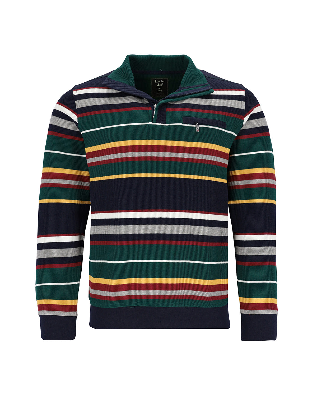 Multicolor-Sweatshirt in Längsrippe