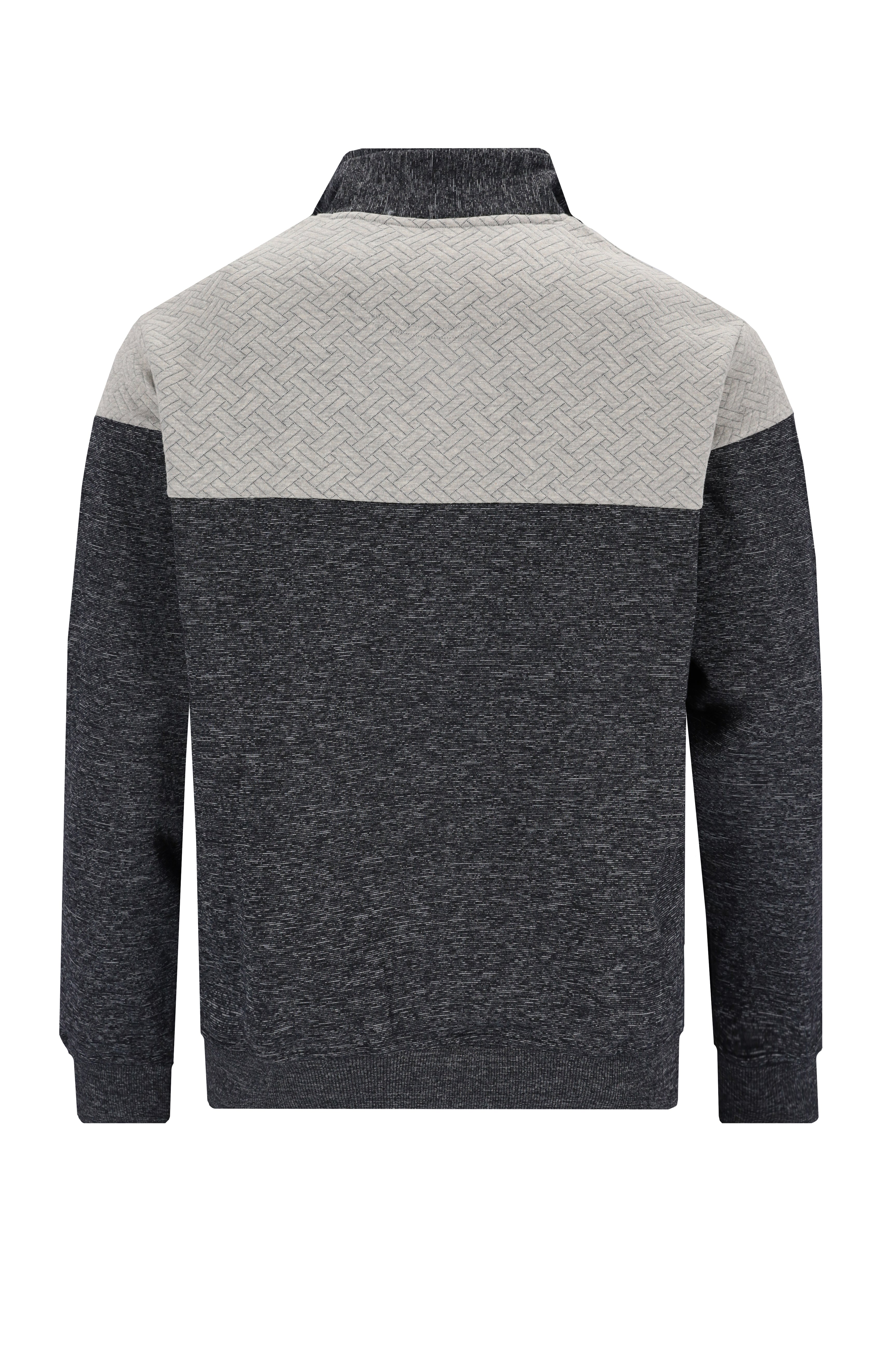 Flächenteiler-Sweatshirt in Materialmix - 27664-609-48 - Hajo Mode