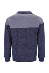 Flächenteiler-Sweatshirt in Materialmix - 27664-609-48 - Hajo Mode