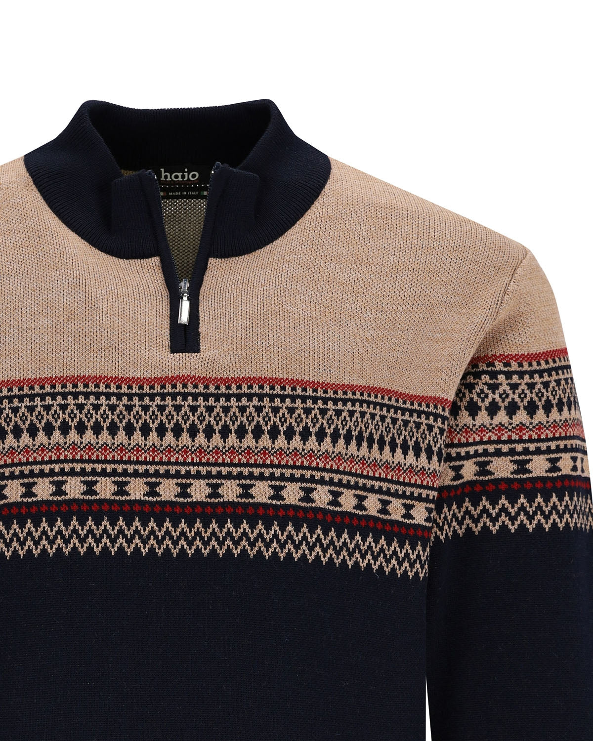 Stehkragen-Pullover im Fair Isle-Dessin - 27688-609-48 - Hajo Mode