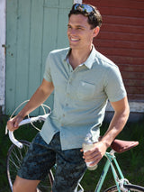 Polohemd durchgeknöpft mit Alloverdruck in stay fresh-Qualität