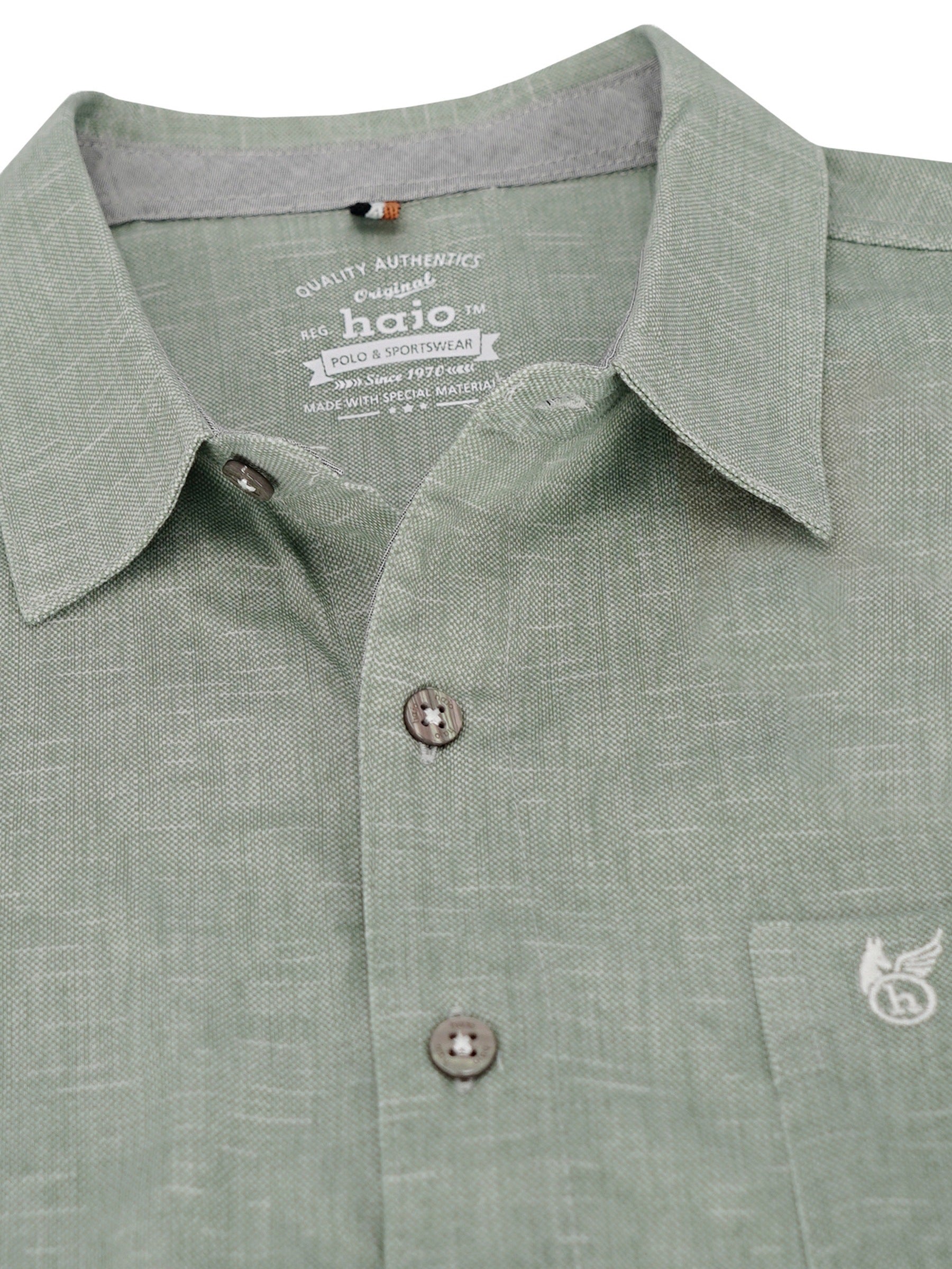 Polohemd durchgeknöpft mit Alloverdruck in stay fresh-Qualität