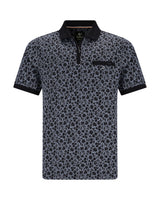 Poloshirt in floralem Alloverjacquard und stay fresh-Qualität