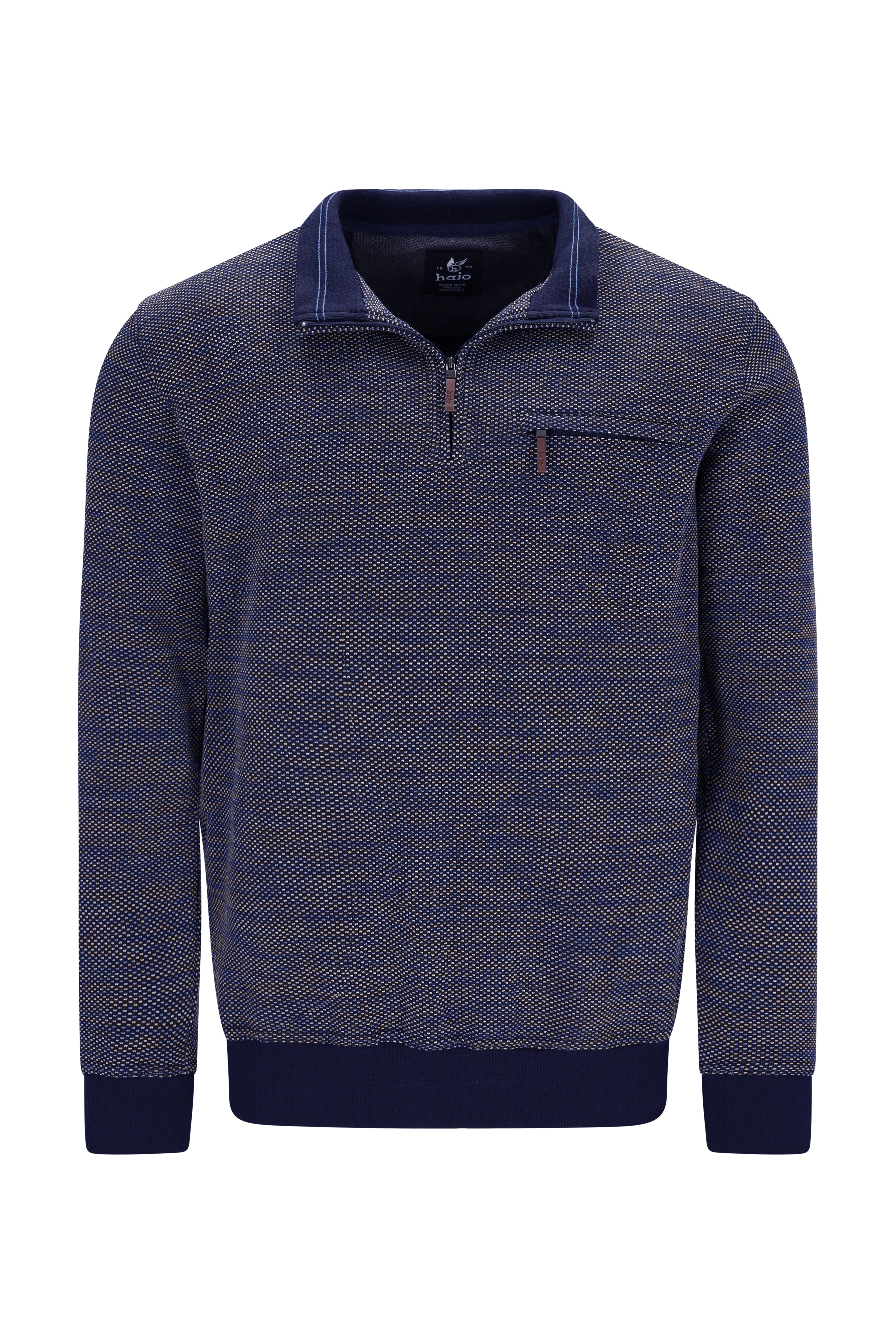Stehkragen-Sweatshirt mit "Spots" allover - stay fresh-Qualität