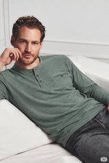 Henley-Shirt in Slubgarn
