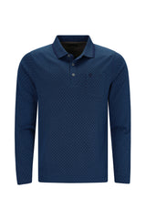 Softknit-Polo in Dreieck-Jacquard allover