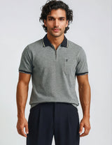 Poloshirt in Jaspé-Garn und Pikeestruktur - stay fresh-Qualität - Hajo Mode