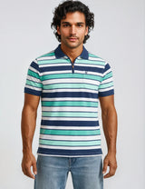Pikeepolo in garngefärbtem Streifendessin allover - stay fresh-Qualität - 27909-504-48/S - Hajo Mode