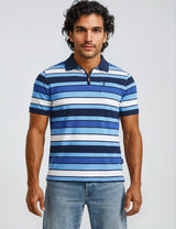 Pikeepolo in garngefärbtem Streifendessin allover - stay fresh-Qualität - 27909-609-48/S - Hajo Mode