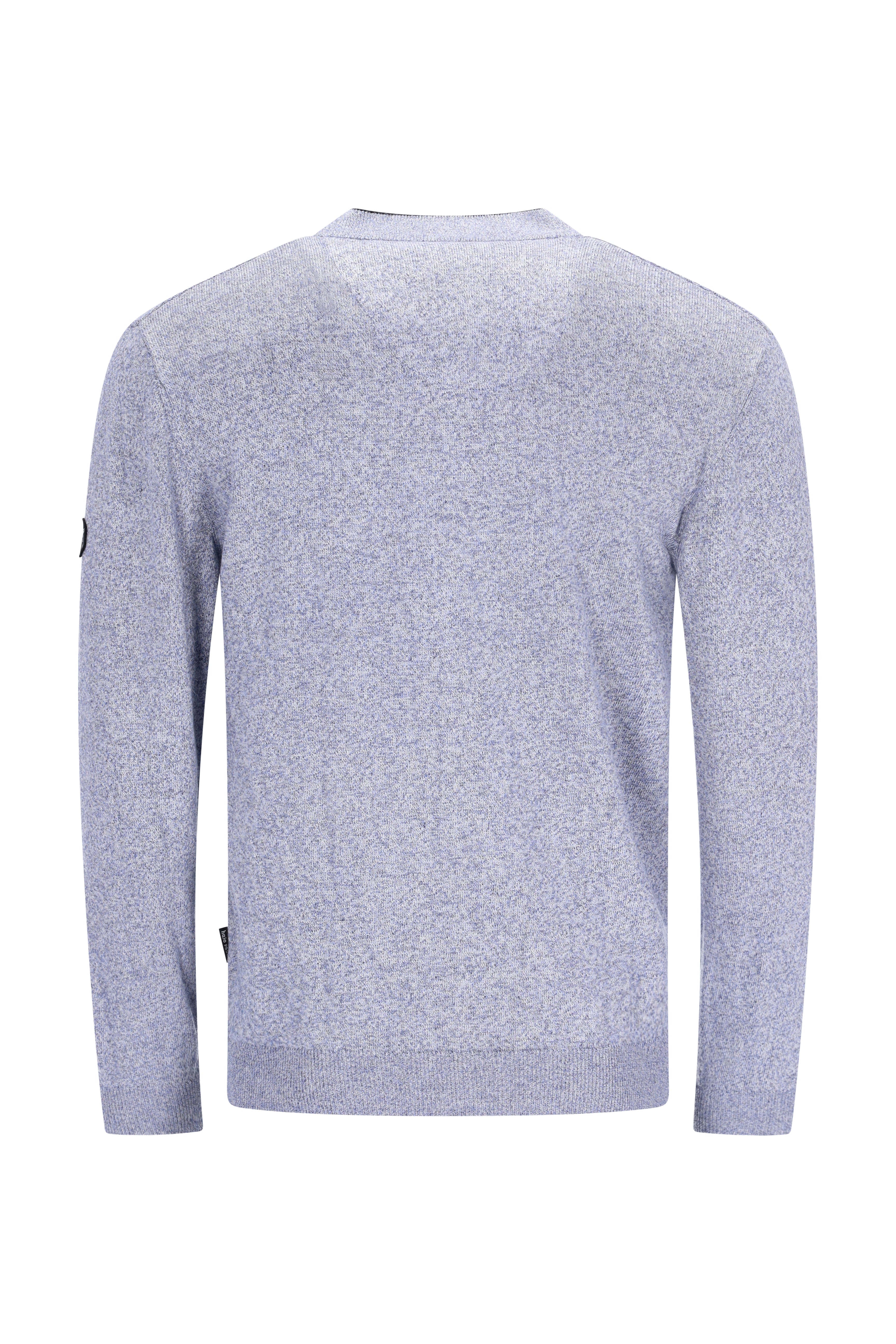Strickjacke in Jaspé-Garn mit seitlichen Eingriffstaschen