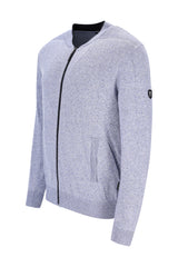 Strickjacke in Jaspé-Garn mit seitlichen Eingriffstaschen