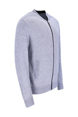 Strickjacke in Jaspé-Garn mit seitlichen Eingriffstaschen