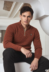 Troyer-Pullover in Jaspé-Garn