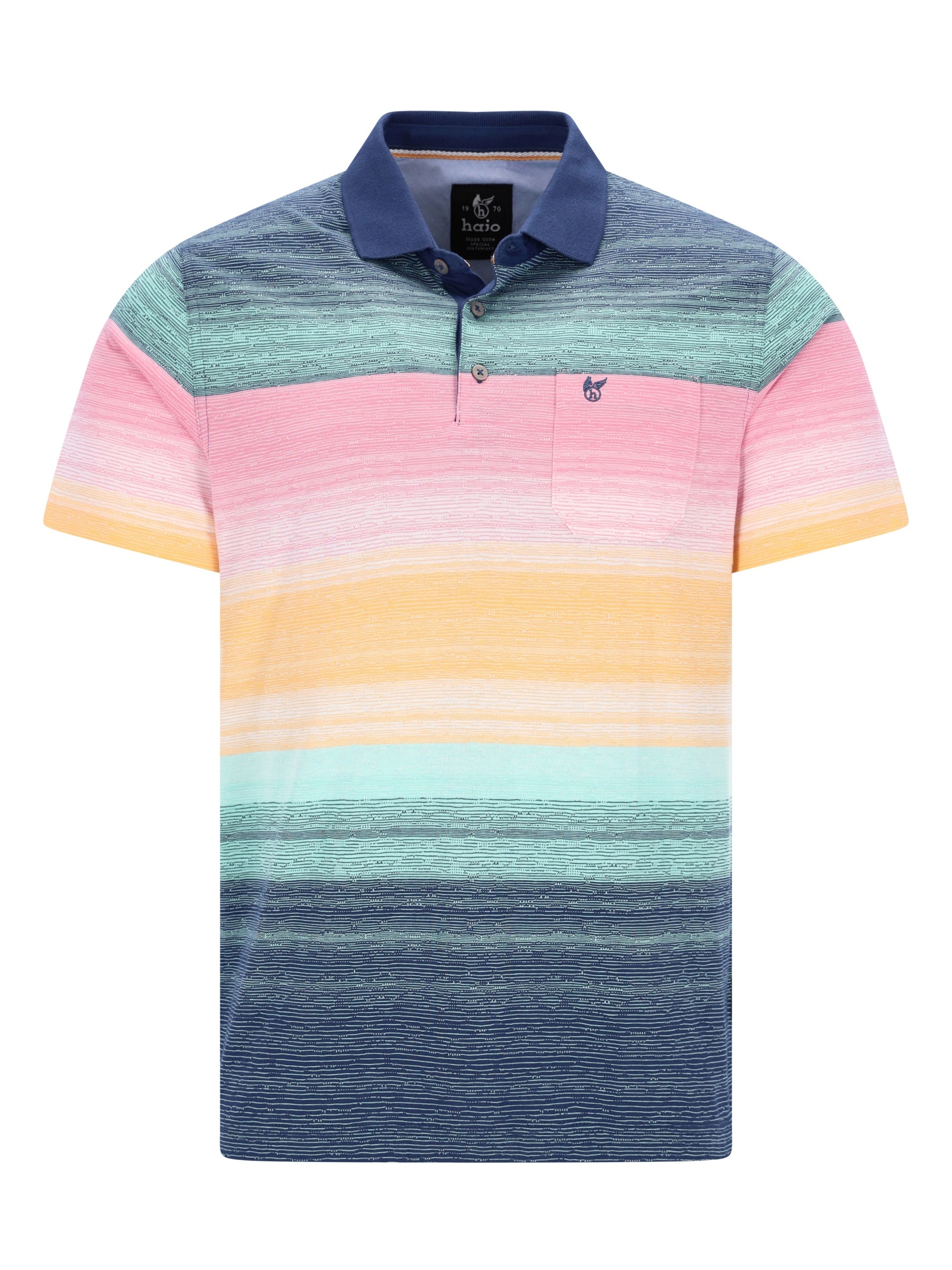 Poloshirt in multicolor Jacquardstreifen - stay fresh-Qualität