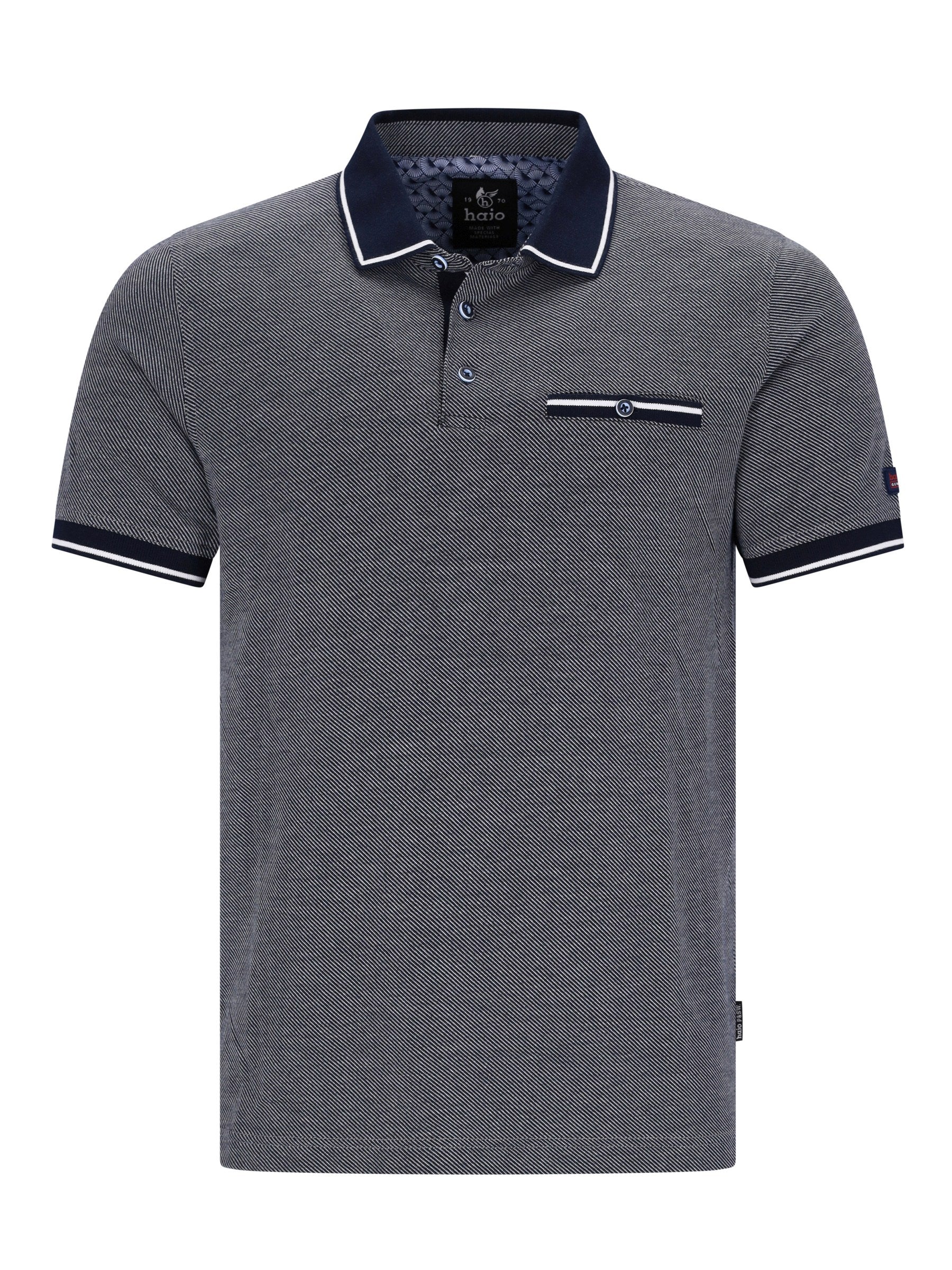 Poloshirt in diagonal Jacquarddessin - stay fresh-Qualität
