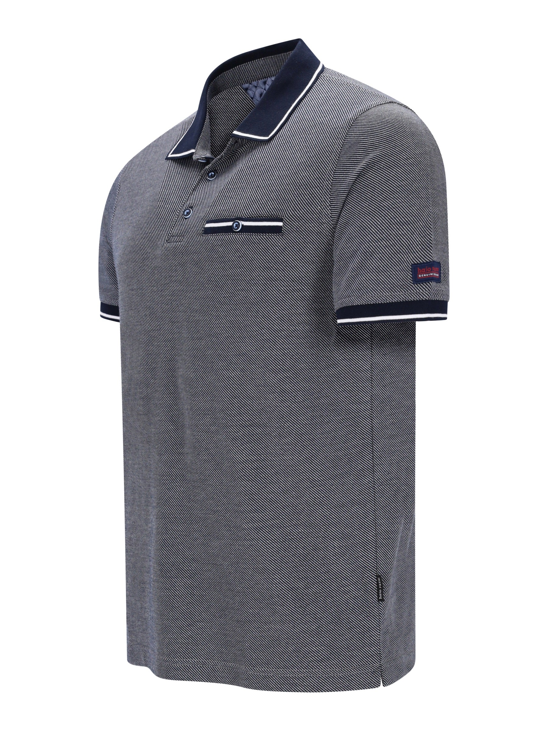 Poloshirt in diagonal Jacquarddessin - stay fresh-Qualität