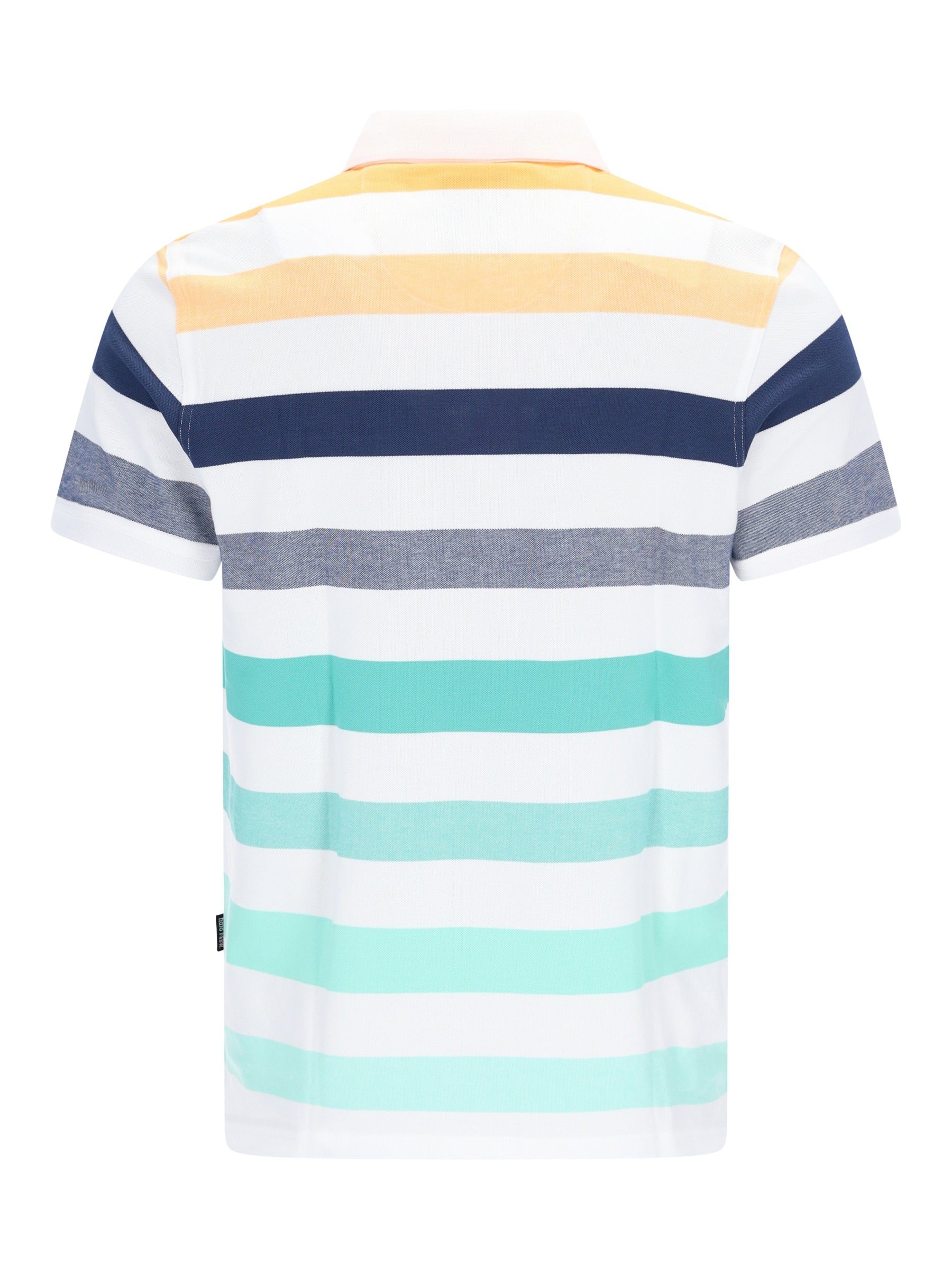 Pikee-Polo garngefärbt Blockringel-Allover kurzarm gestreift