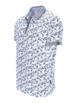 Poloshirt mit floralem Alloverdruck in stay fresh-Qualität