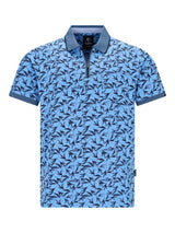 Poloshirt mit floralem Alloverdruck in stay fresh-Qualität