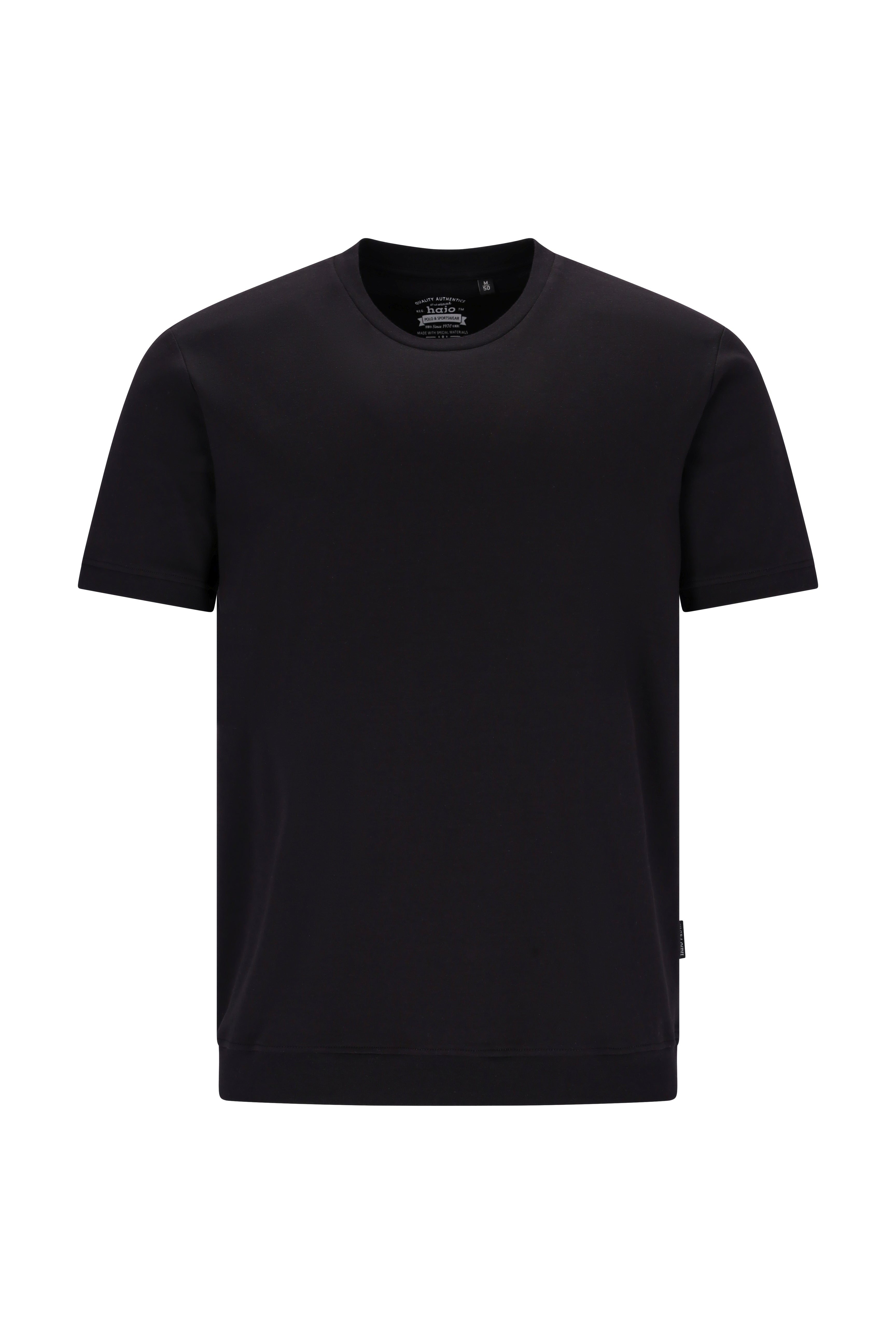 T-Shirt im Blousonstyle unifarben in reiner Baumwolle