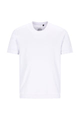 T-Shirt im Blousonstyle unifarben in reiner Baumwolle