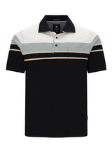 Pikeepolo in mercerisiertem Baumwoll mit garngefärbten Bruststreifen