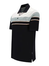 Pikeepolo in mercerisierter Baumwolle mit garngefärbten Bruststreifen