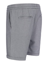 Strukturierte Bermudashort mit Elasthan: Graue texturierte Shorts mit Gummibund