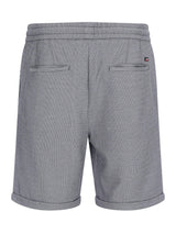 Strukturierte Bermudashort mit Elasthan, Grau, Struktur, gerollte Säume, Seitentaschen