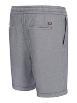 Strukturierte Bermudashort mit Elasthan, grauer Struktur und Gummibund