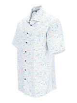 allover bedrucktes Hemd mit Kentkragen in reiner Baumwolle
