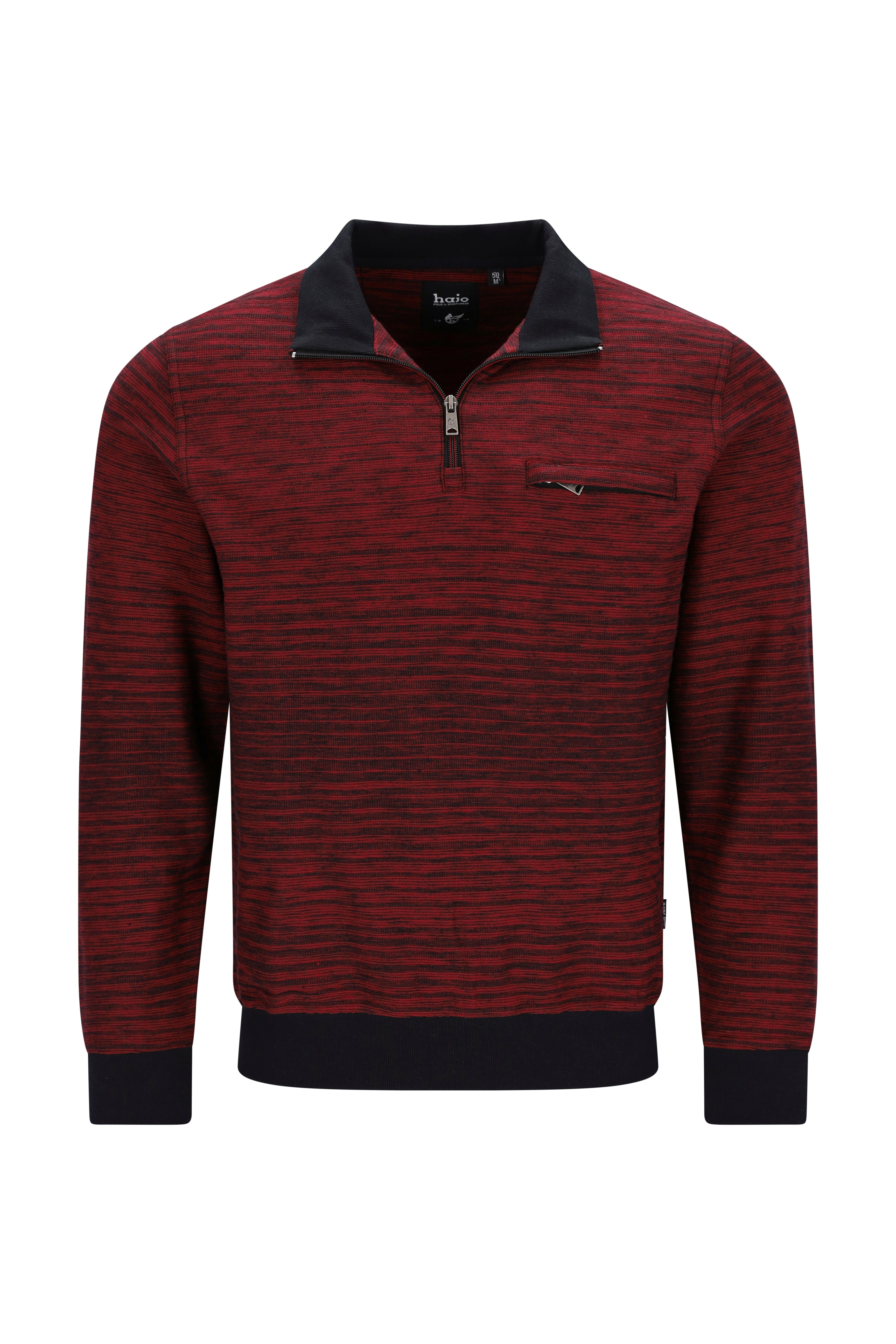 Jacquard-Sweatshirt in Fineliner-Streifendessin allover