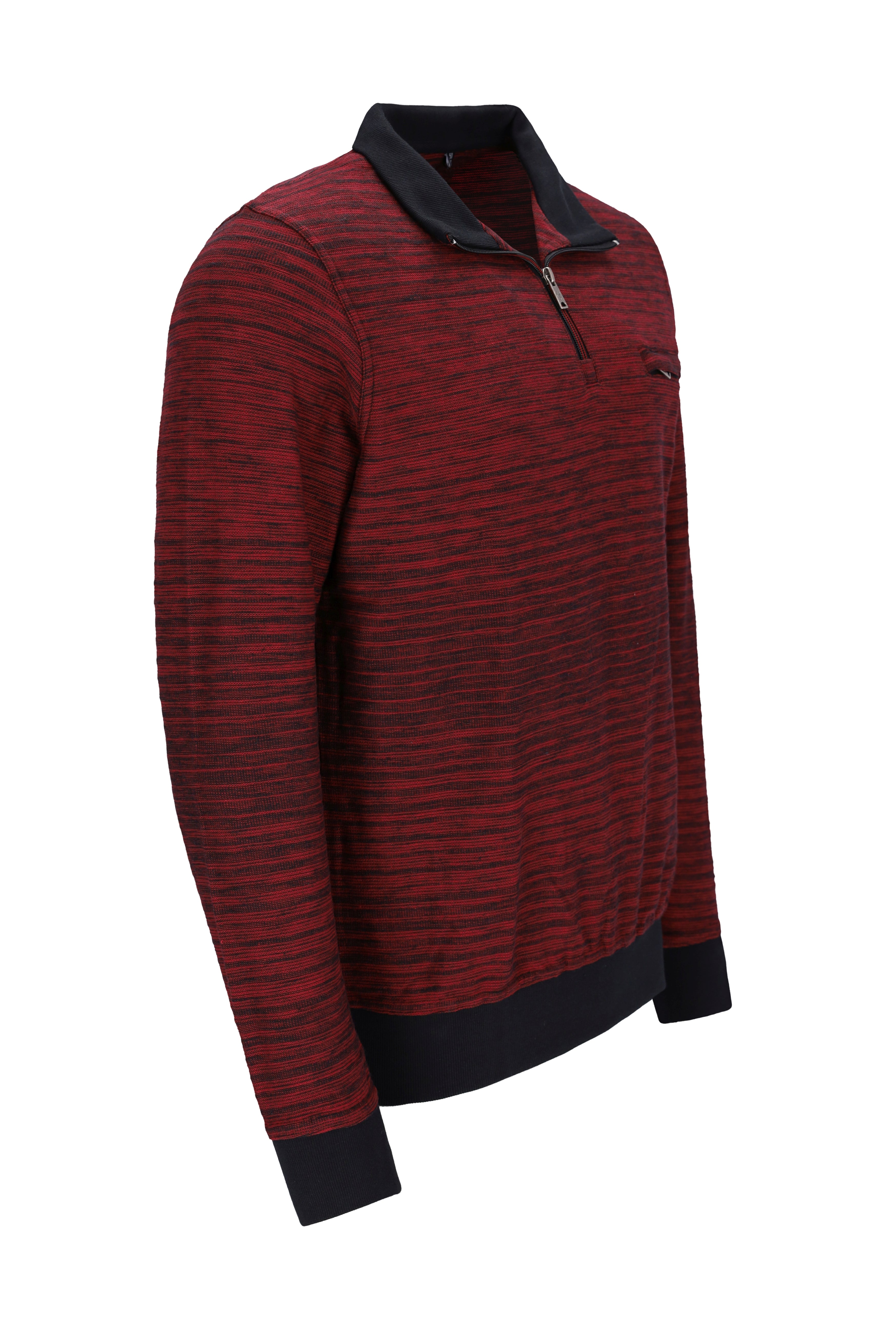 Jacquard-Sweatshirt in Fineliner-Streifendessin allover