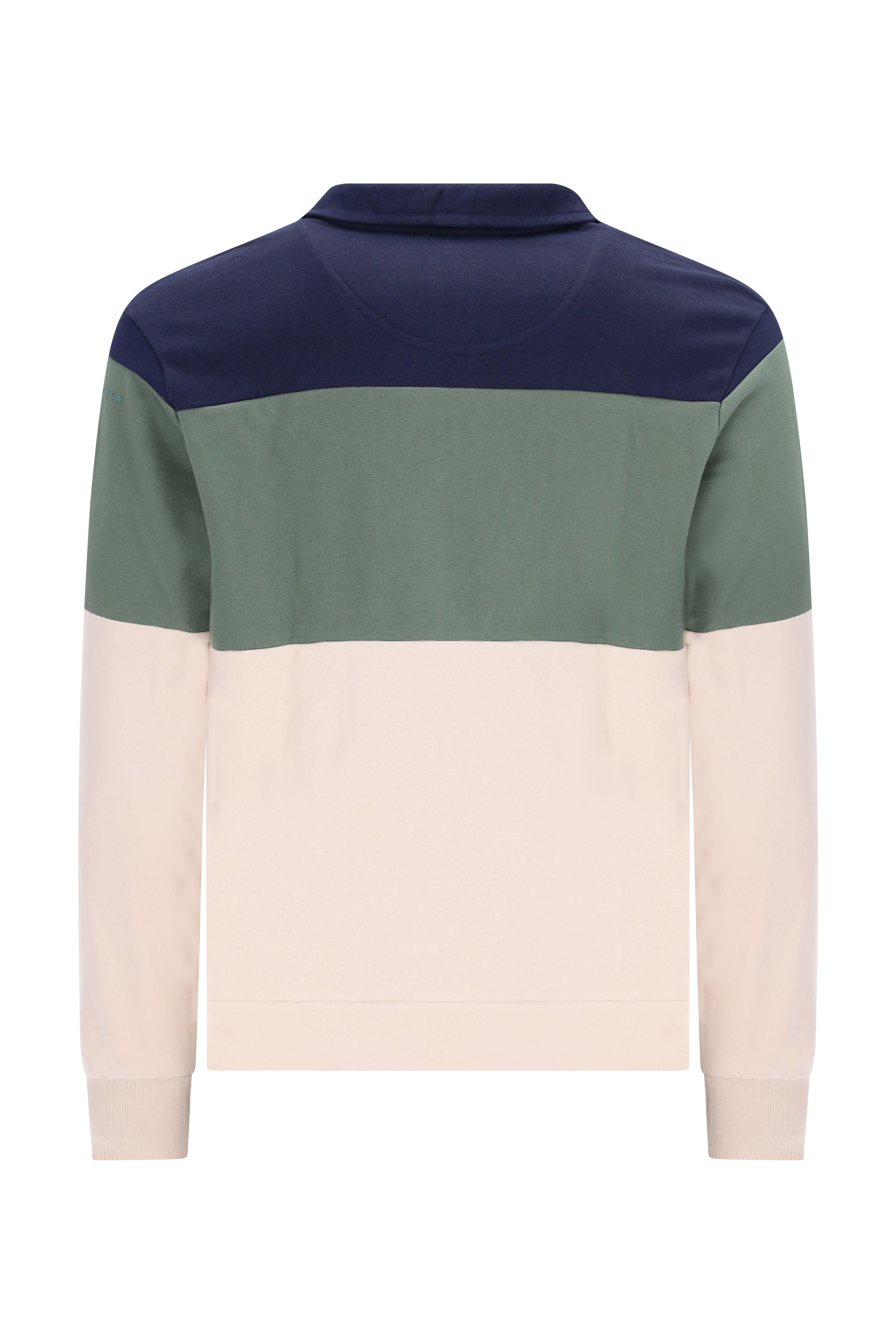 Blockstreifensweatshirt "French Terry" mit Stehkragen und Reißverschluss