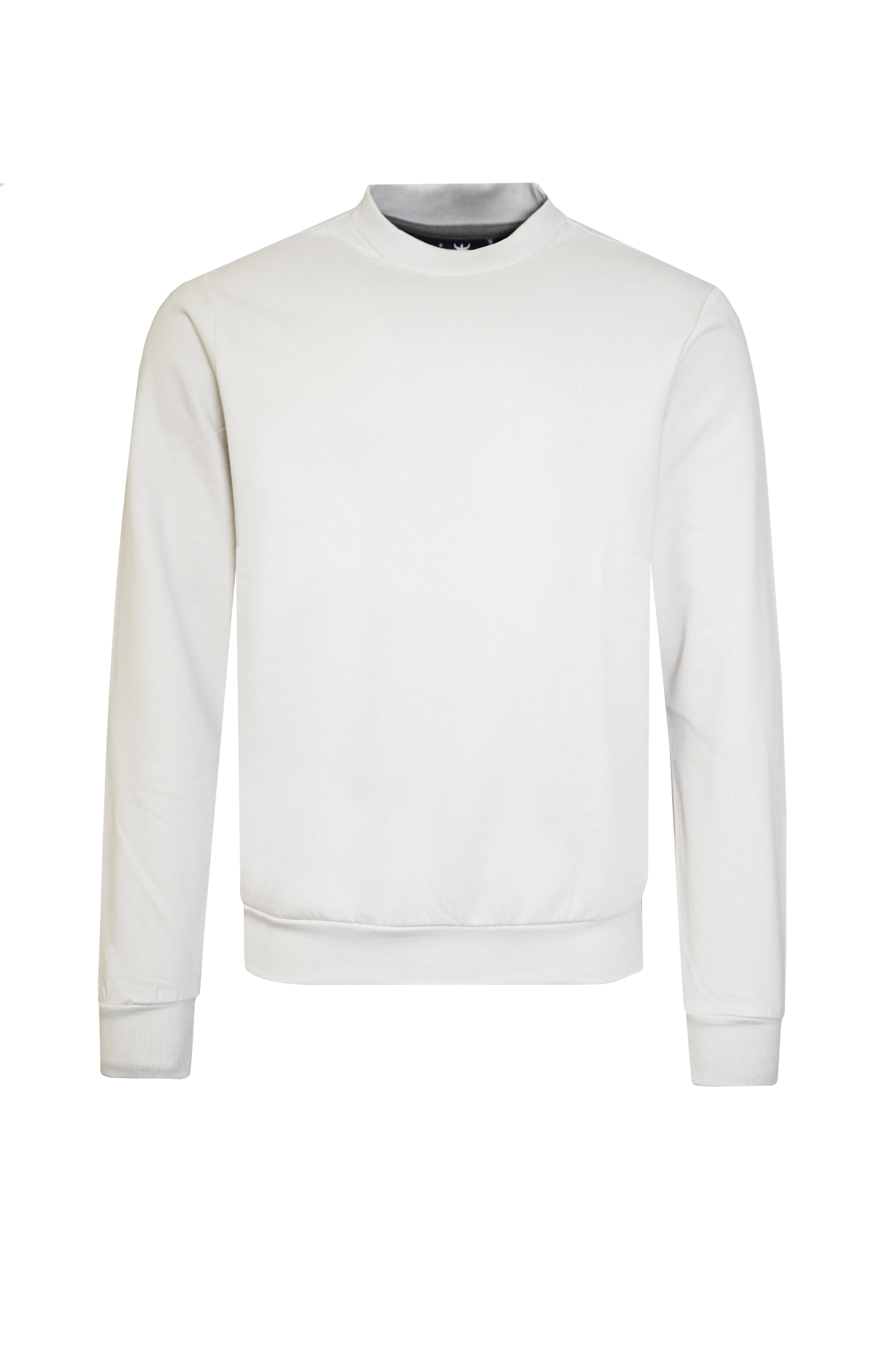 Rundhalssweatshirt "French Terry" komplett uni