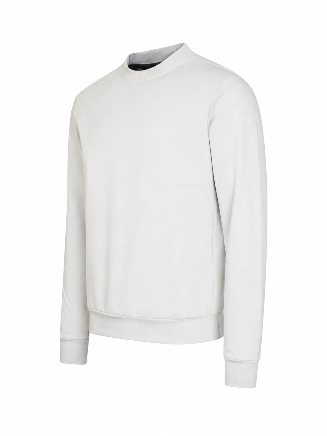 Rundhalssweatshirt "French Terry" komplett uni