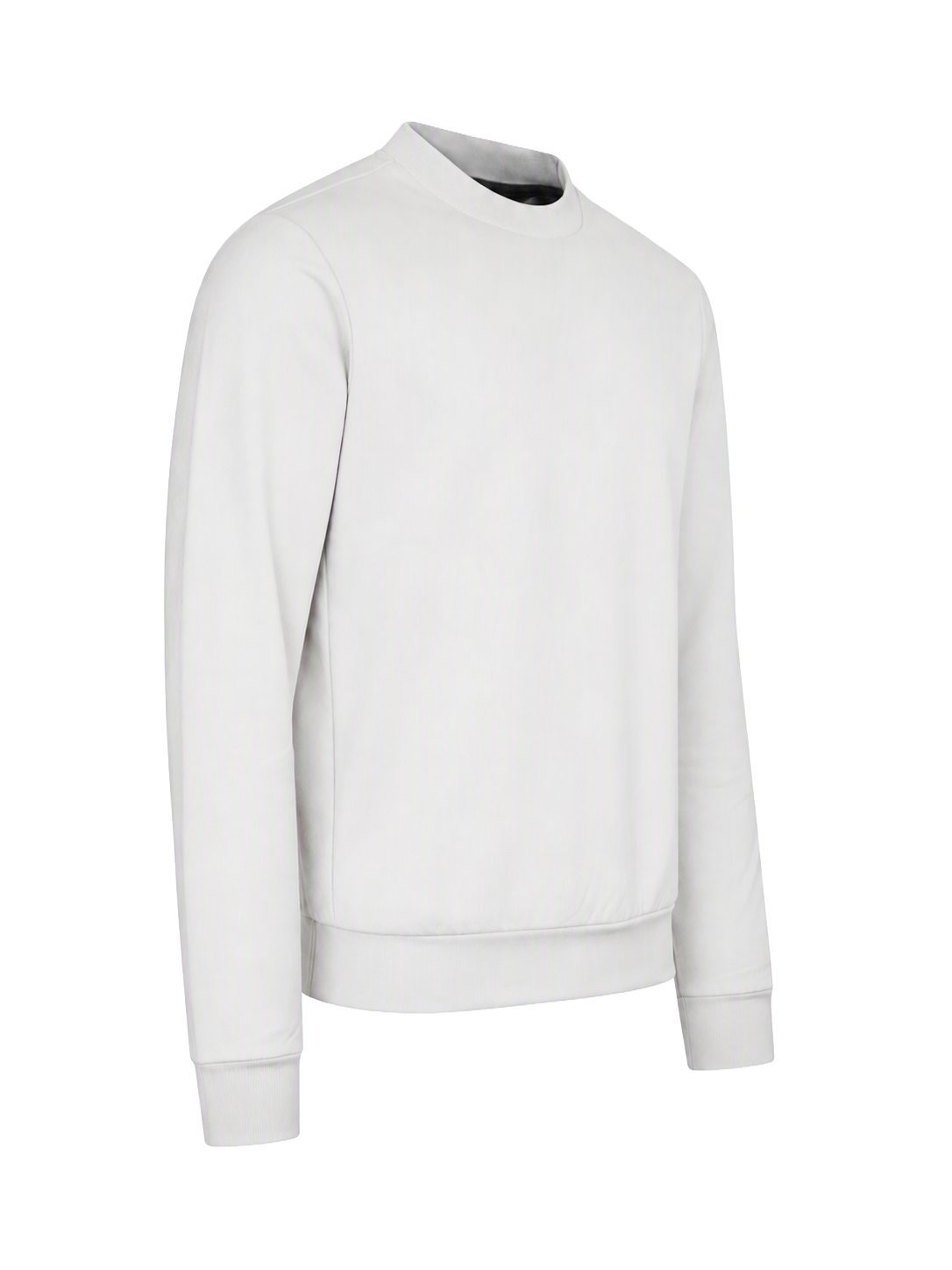 Rundhalssweatshirt "French Terry" komplett uni