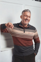 Troyer-Sweatshirt mit platziertem Streifen - stay fresh