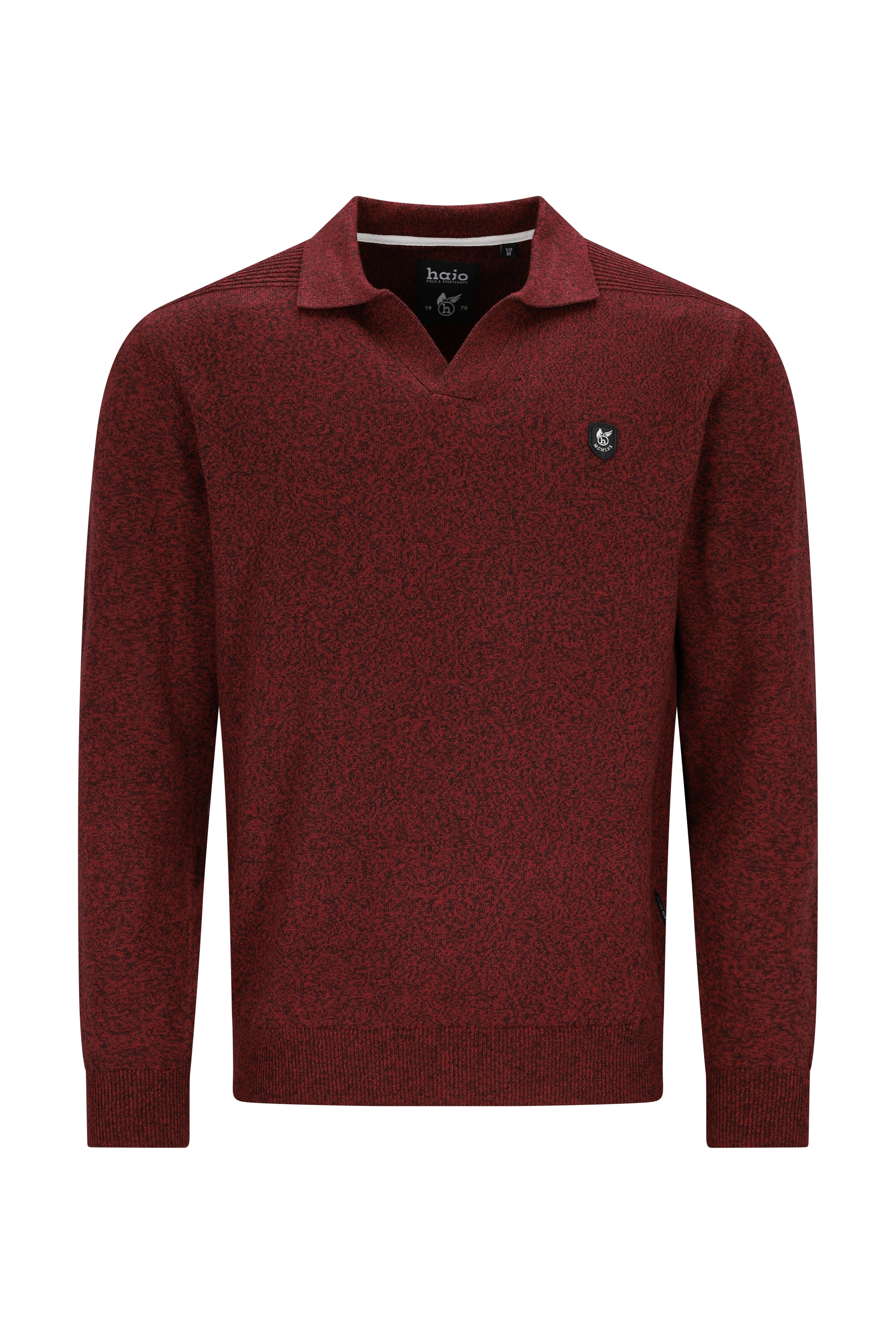 Jaspé-Pullover mit Skipperkragen