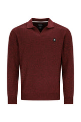 Jaspé-Pullover mit Skipperkragen