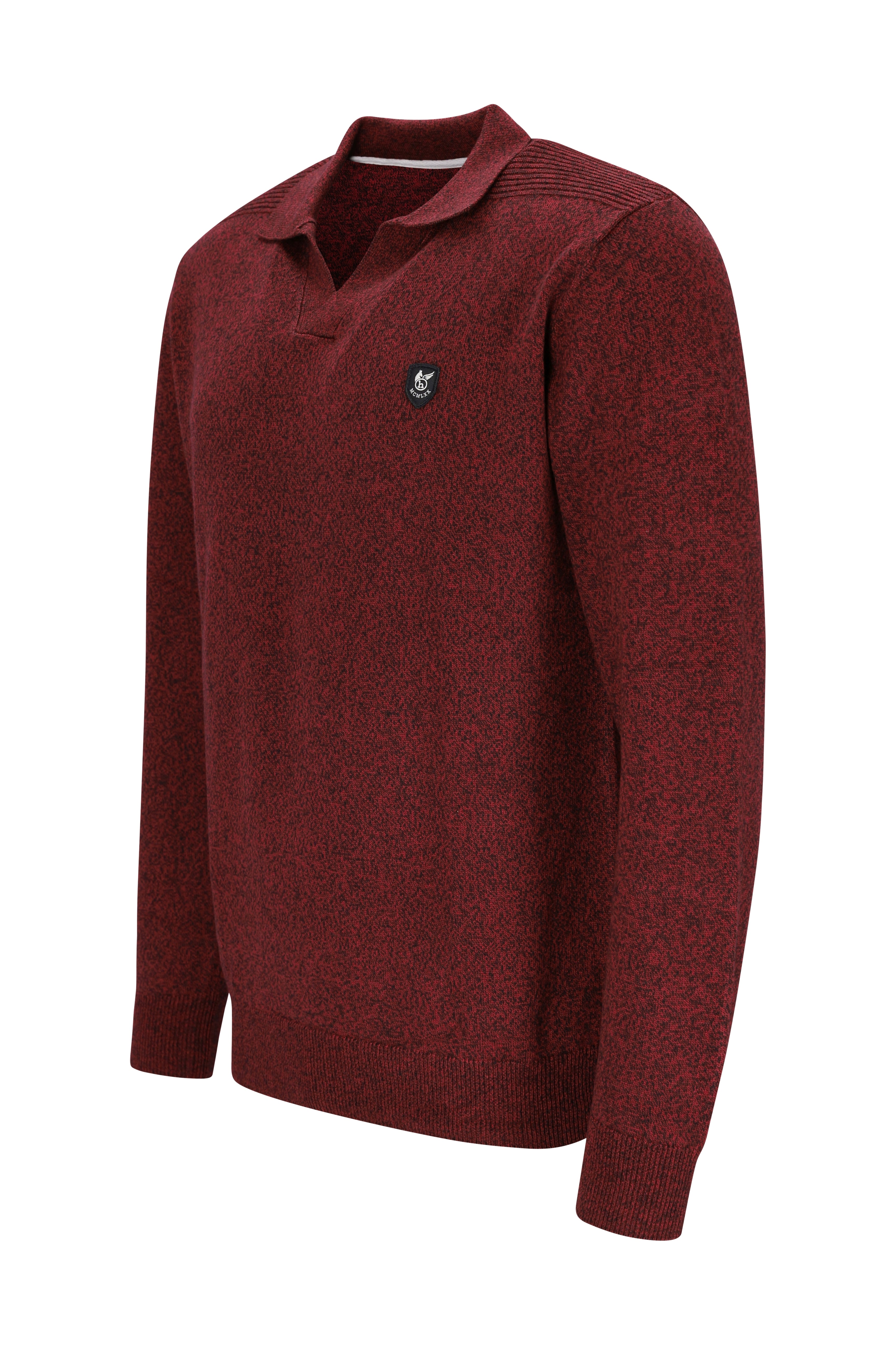 Jaspé-Pullover mit Skipperkragen
