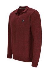 Jaspé-Pullover mit Skipperkragen