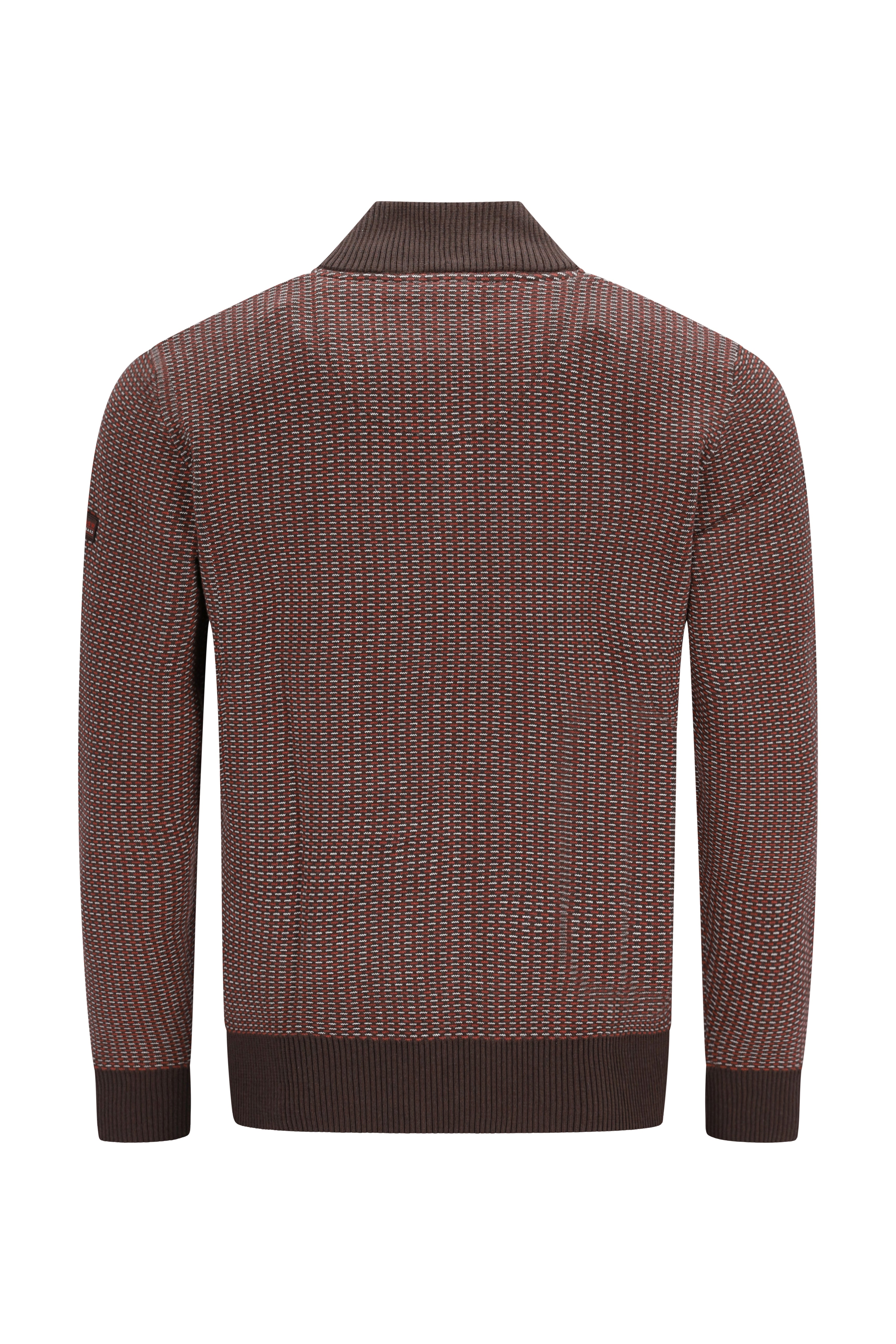 Troyer-Pullover in Dreiton-Jacquard allover