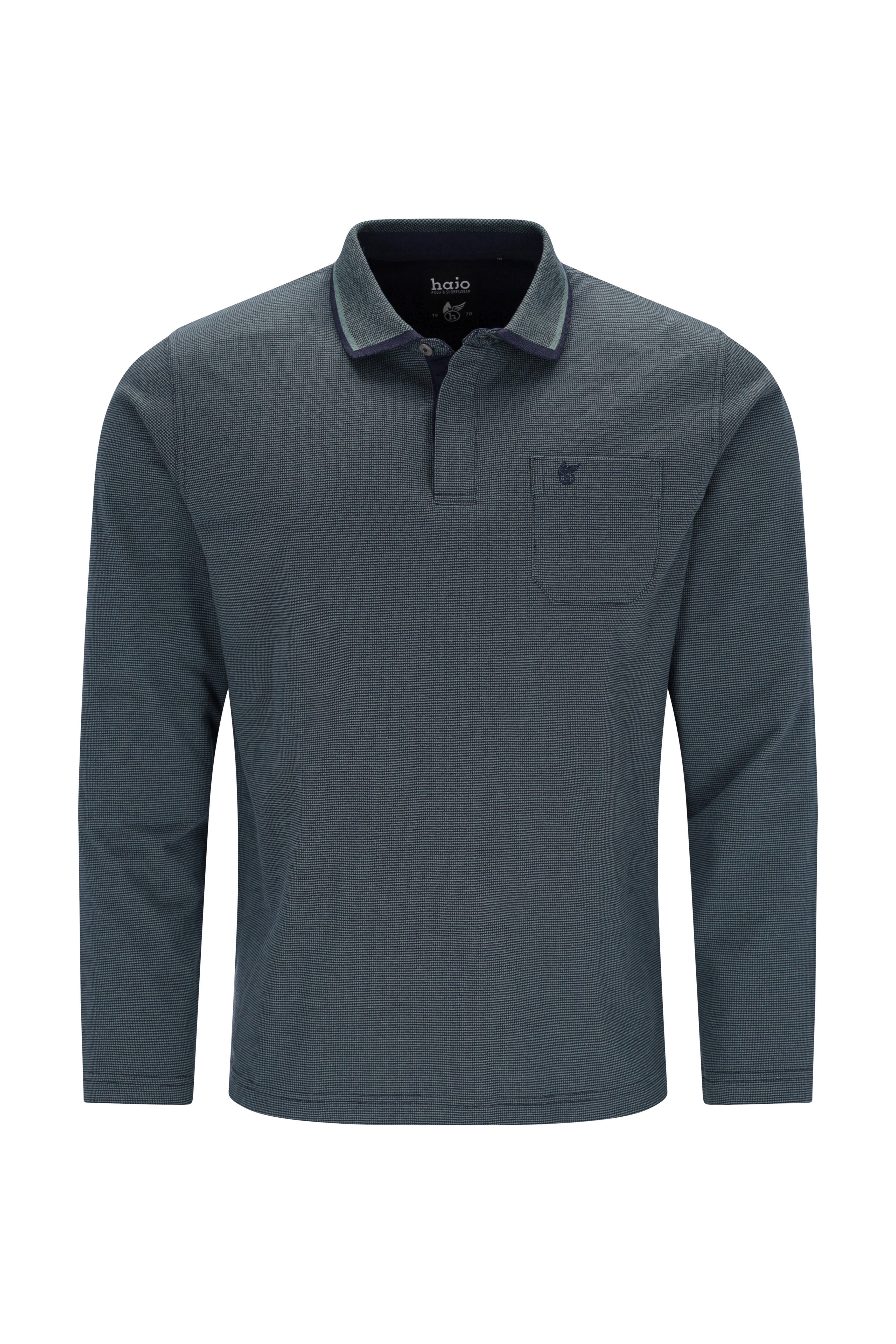 Poloshirt in Minimaljacquard allover - stay fresh-Qualität
